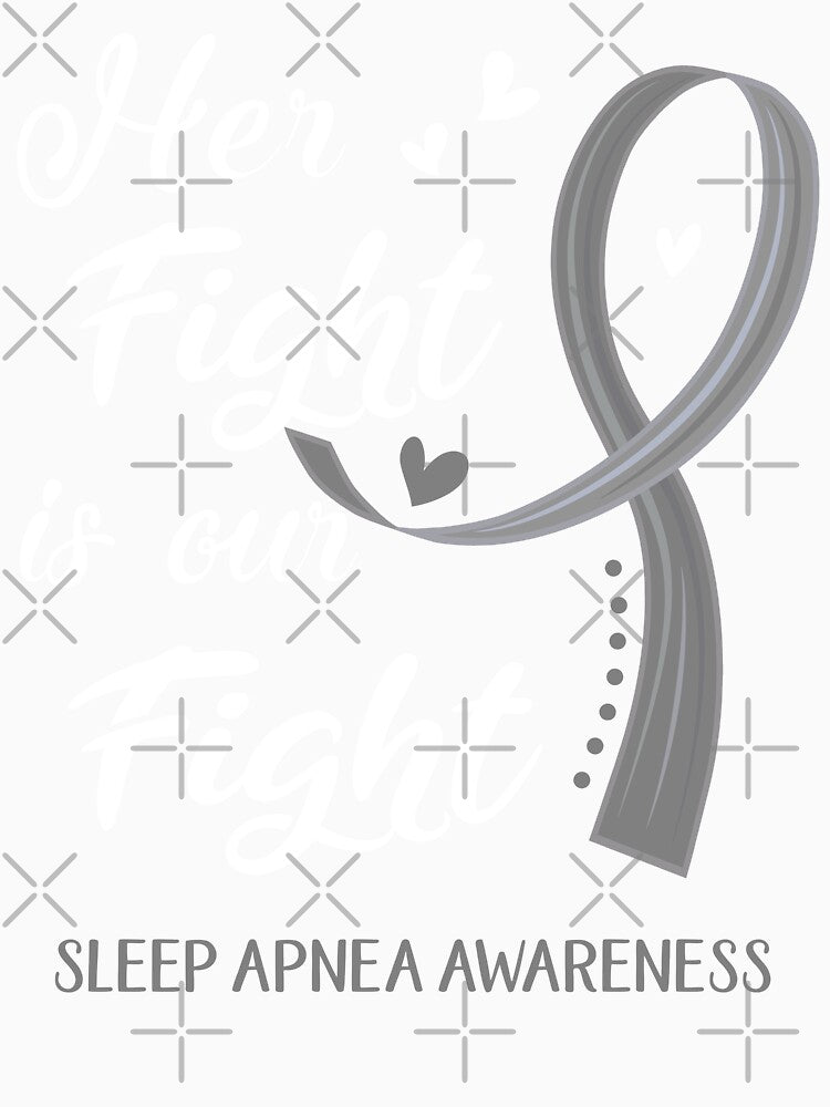 Her Fight Is Our Fight Sleep Apnea Awareness by Kohend Unisex , , , Long Sleeve Tee