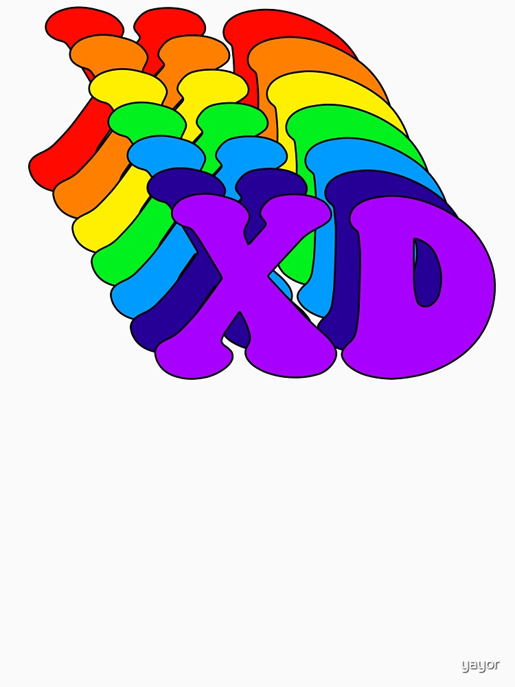 XD retro rainbow by yayor Unisex , , , Long Sleeve Tee