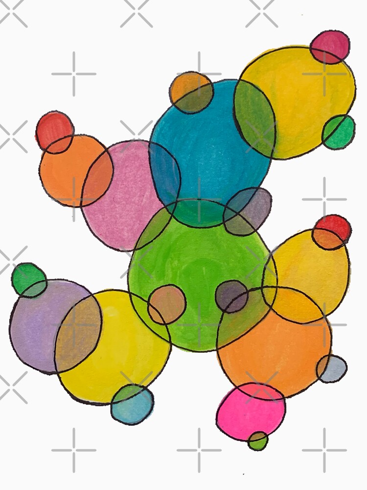 Overlapping Circles Abstract by LuvbuzzArt