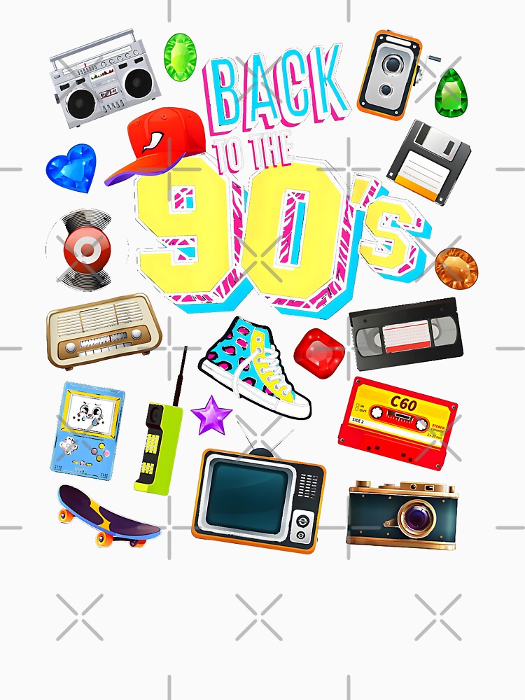 Men's Women's Kids Vintage The 90s Survival Kit Retro Graphic Design by Creatiforge Unisex , , , Long Sleeve Tee