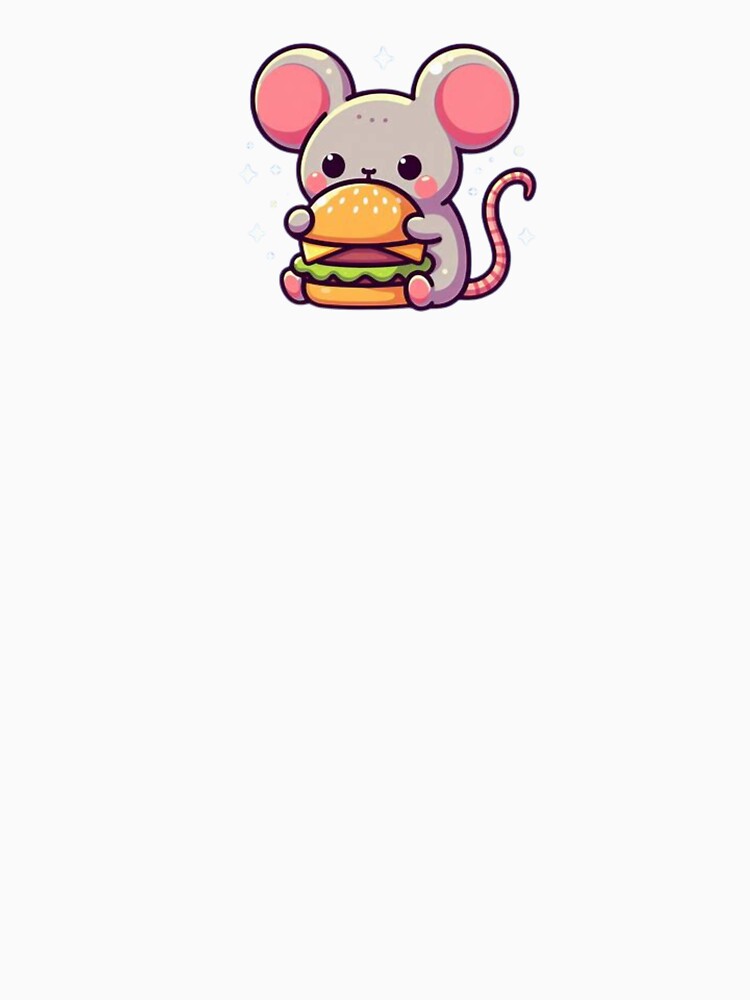 mouse eating burger by Eternalski Unisex , , , Long Sleeve Tee