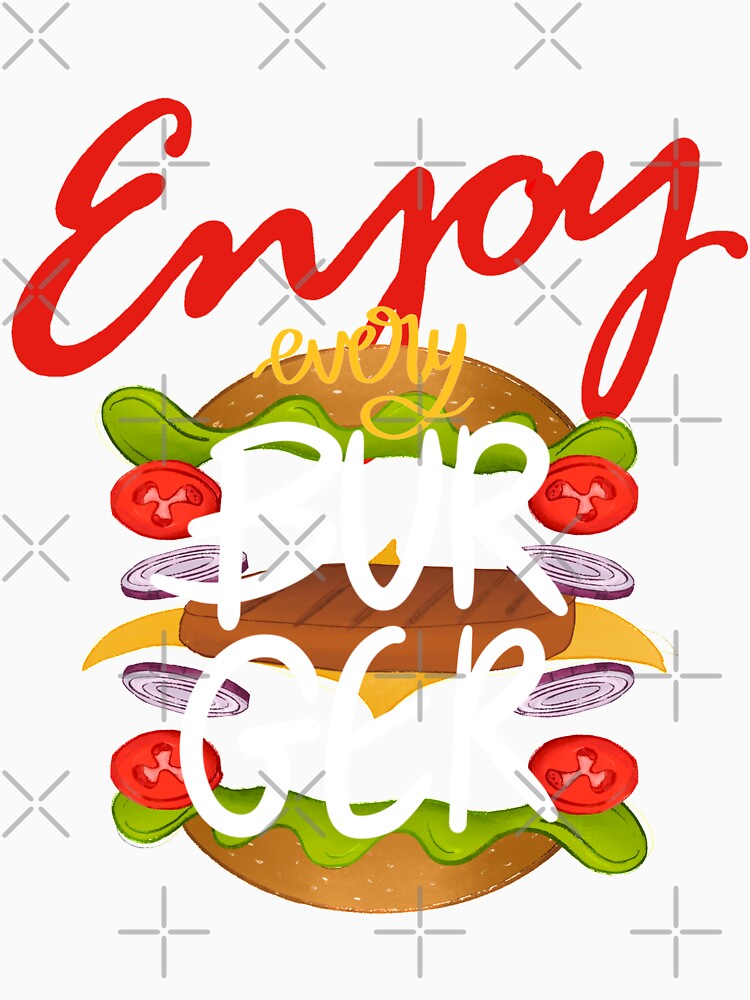 Enjoy Every Burger | Big cheese burger by Mixture-DESIGN Unisex , , , Long Sleeve Tee