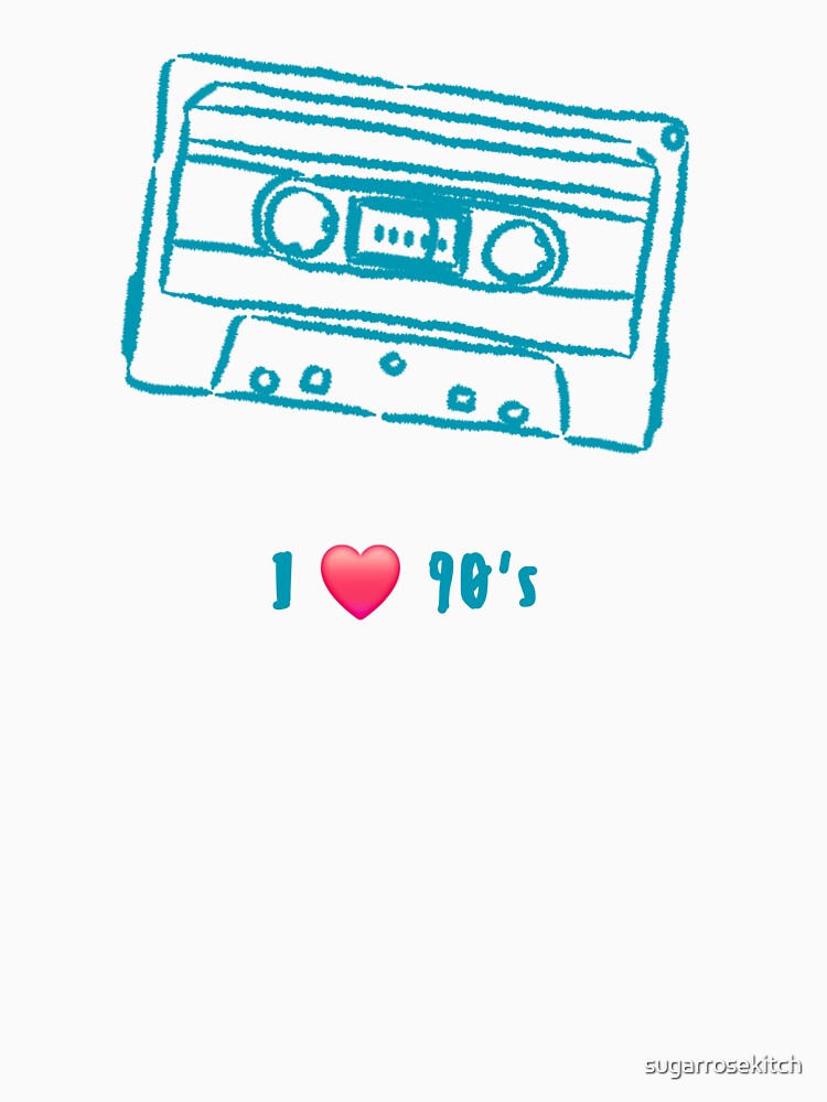 I love 90s cassette by sugarrosekitch Unisex , , , Long Sleeve Tee