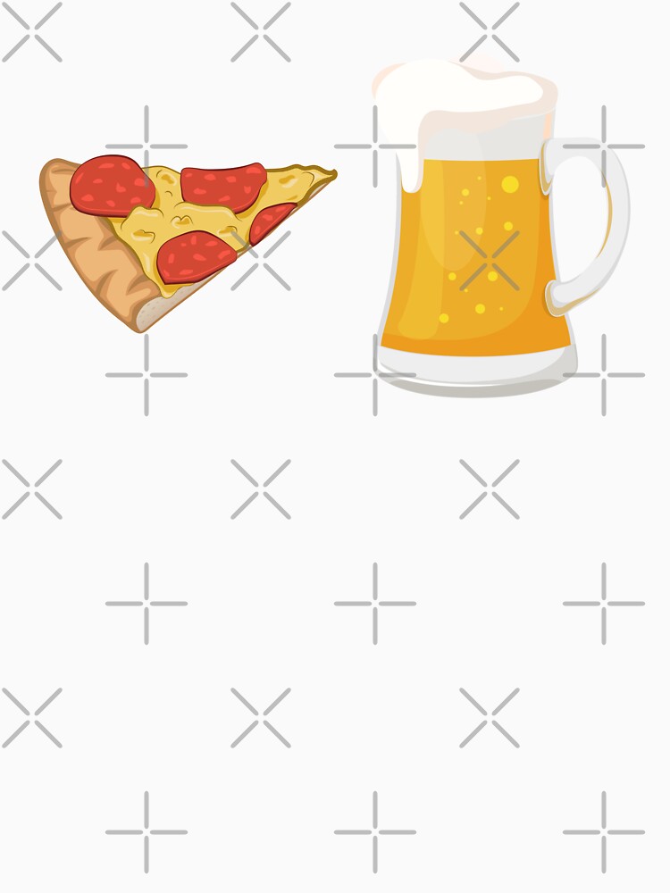 Pizza and beer by Gezwompl Unisex , , , Long Sleeve Tee