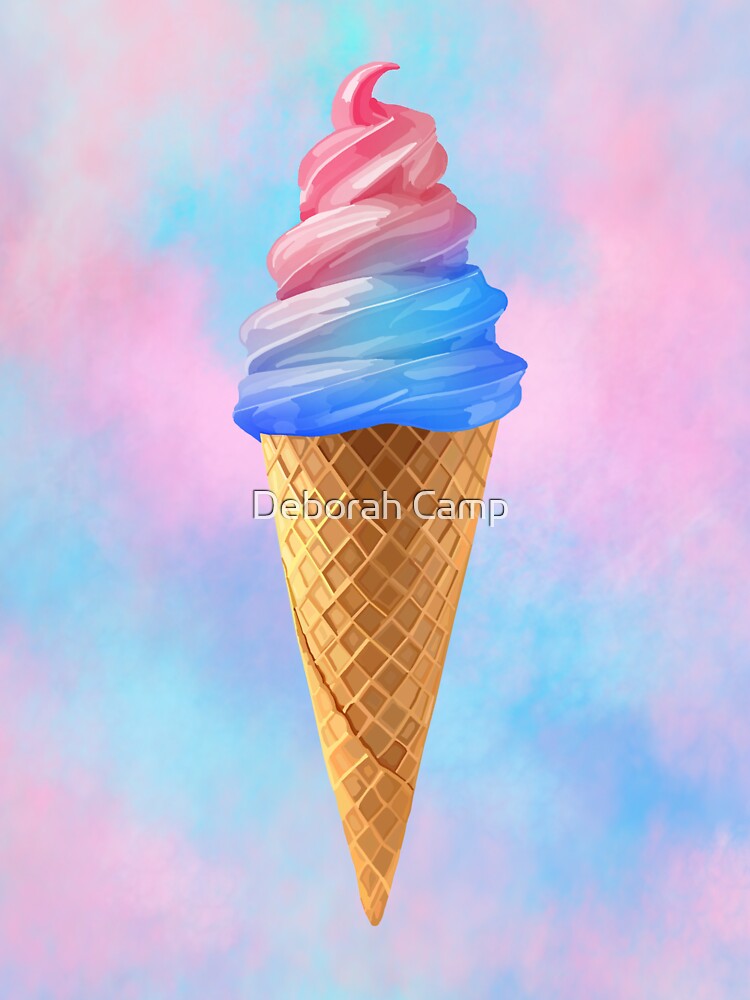 Carnival Cotton Candy Ice Cream Dream by Deborah Camp Unisex , , , Long Sleeve Tee
