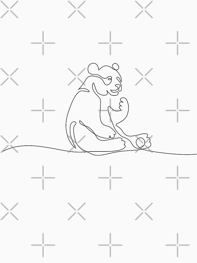 Panda Line Art | Minimalist One-Line Pet Portrait by UniverseN1