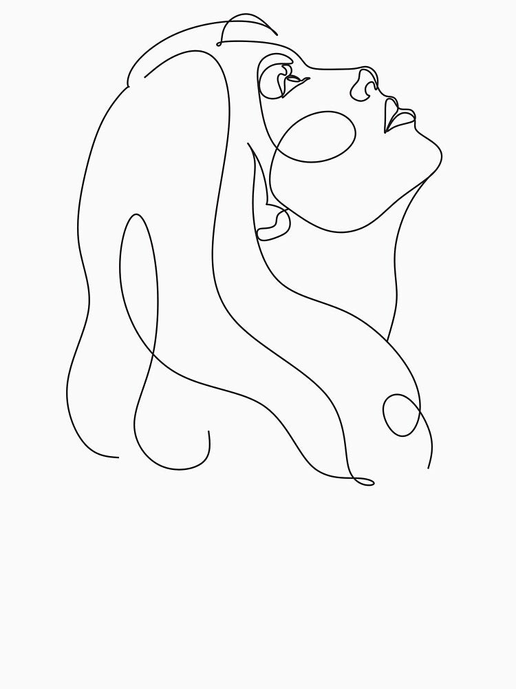 Continuous Line Drawing Hope and Reflection | Simple Aesthetic by ZentroShop