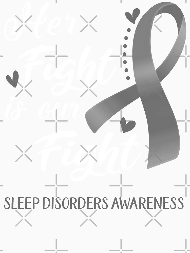Her Fight Is Our Fight Sleep Disorders Awareness by hvoid41 Unisex , , , Long Sleeve Tee