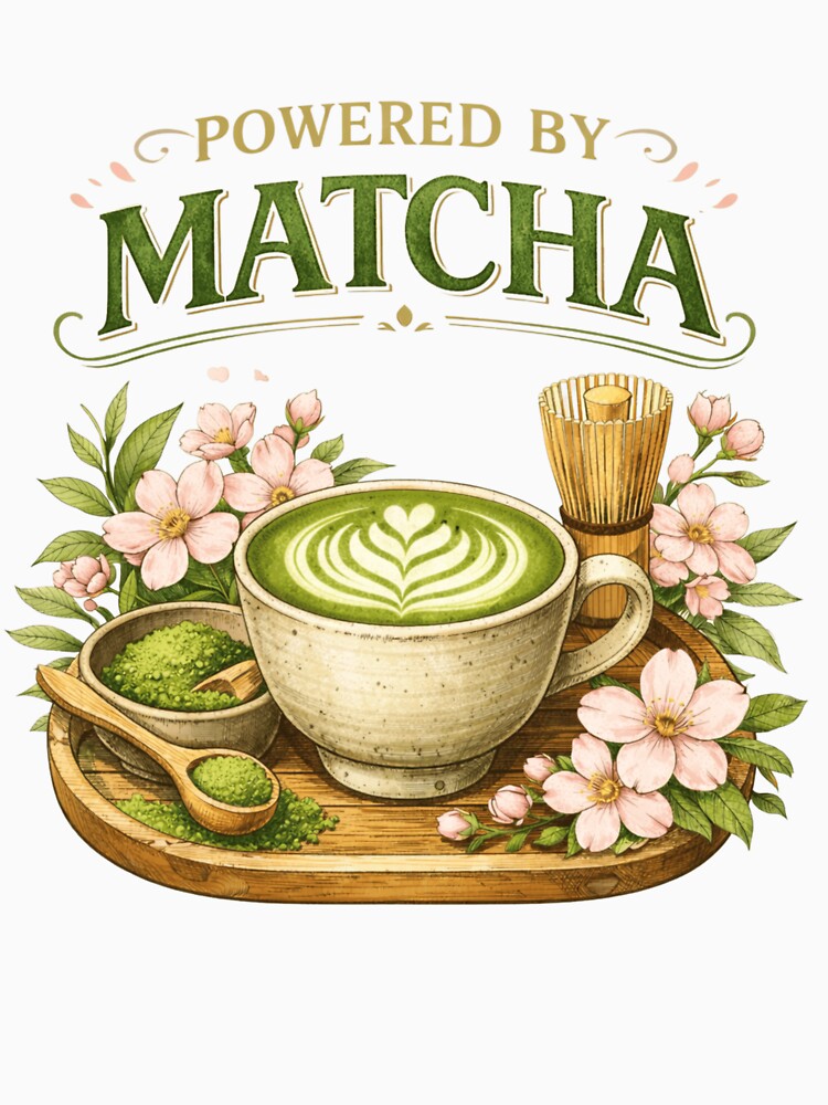 Power By Matcha by BrewmarkStudio Unisex , , , Long Sleeve Tee