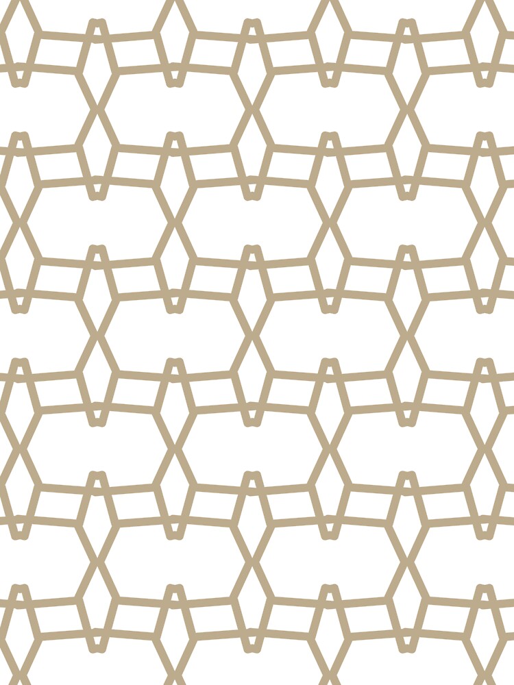 Tan and White Tessellation Line Pattern 9 Pairs DE 2022 Trending Color Bamboo Screen DE6193 by ColorOfTheYears