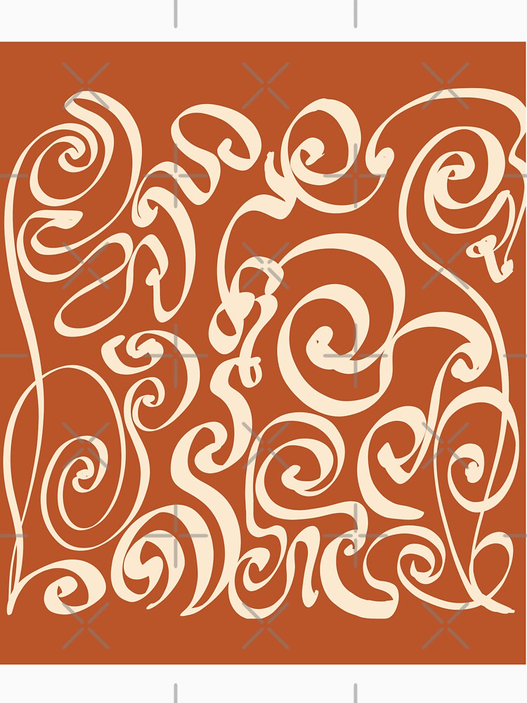 Terracotta Fern Lines by MaiZephyr