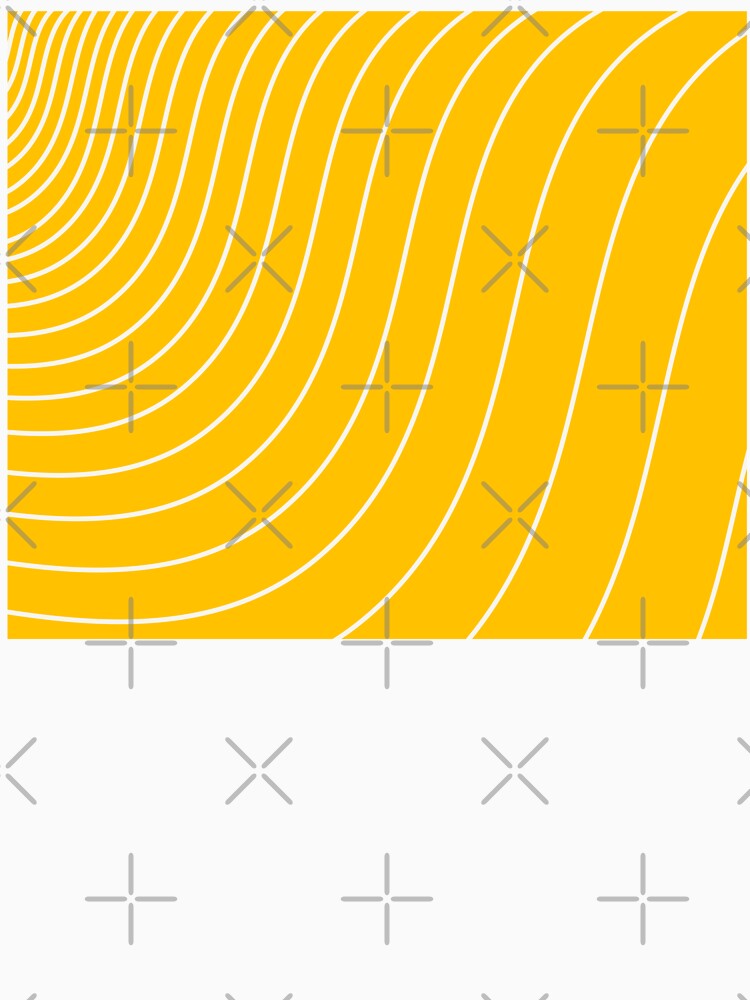 Mid century modern wave in yellow by CherieTree