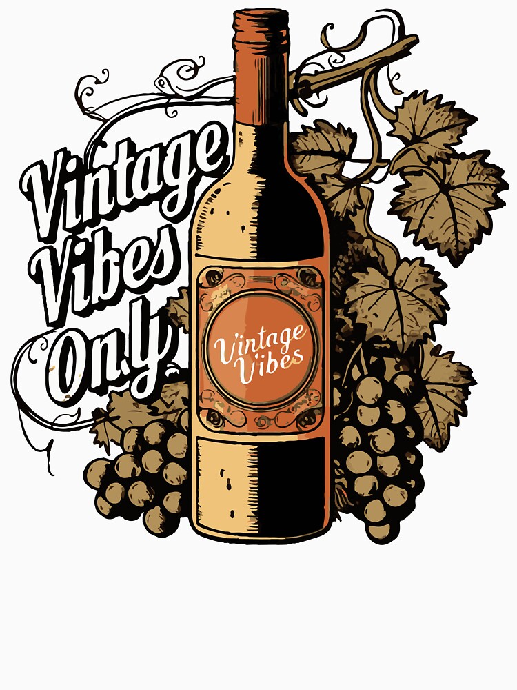 Vintage Vibes Only by WineandWear Unisex , , , Long Sleeve Tee