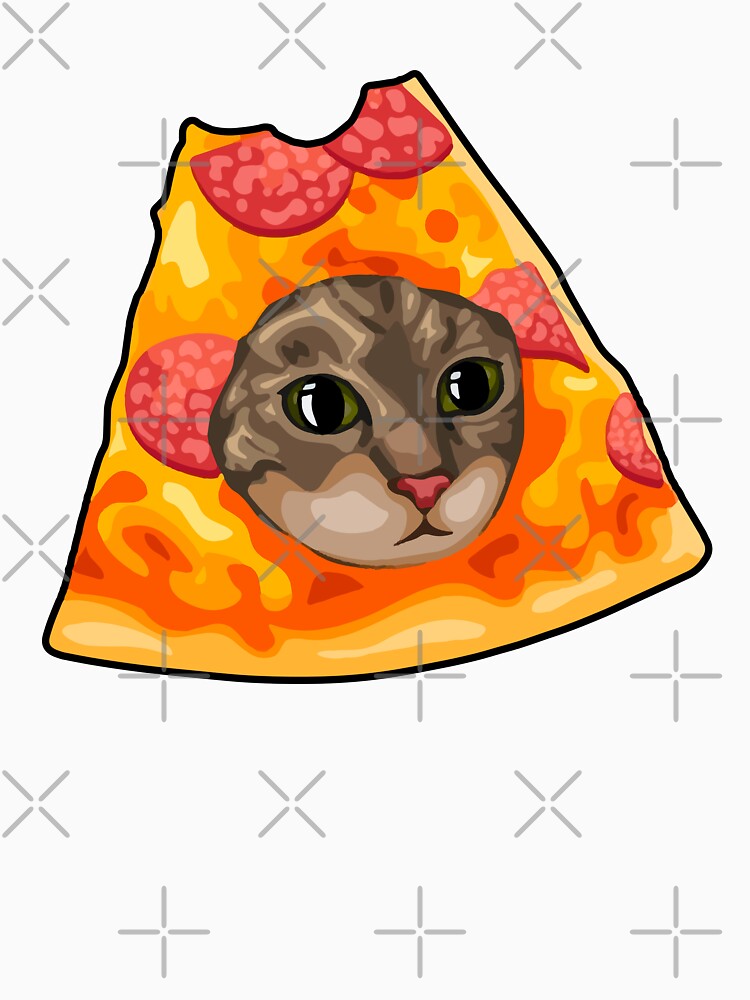 Funny Pizza Cat, Cursed Cat Images by printify Unisex , , , Long Sleeve Tee