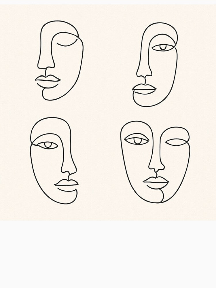 Minimalist Line Art Faces by CyangProduct