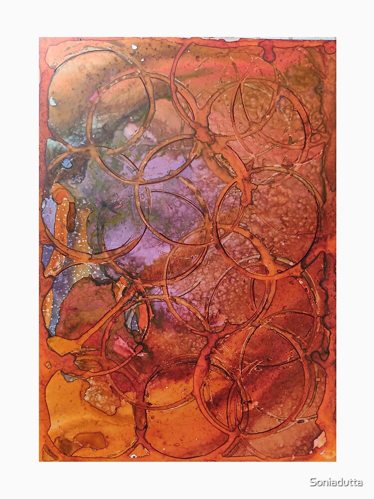 Overlapping circles in abstract by Sonia dutta_art