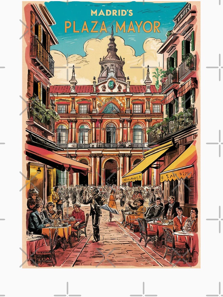 Madrid Vintage Travel Poster by TravelerRat Unisex , , , Long Sleeve Tee