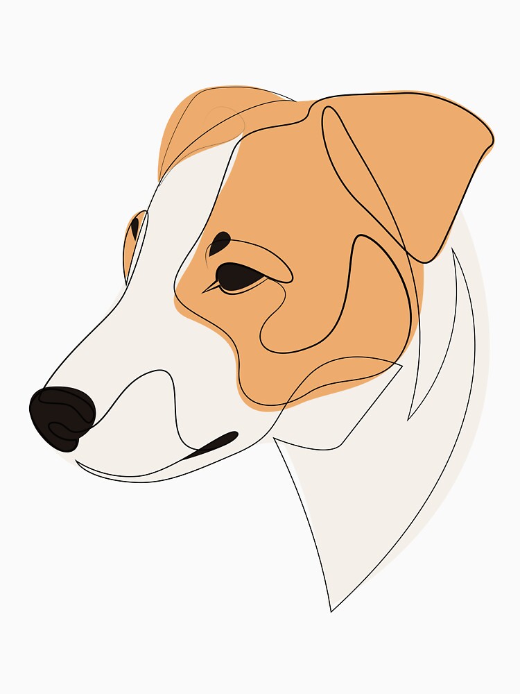 Jack Russell Terrier - continuous line by addillum