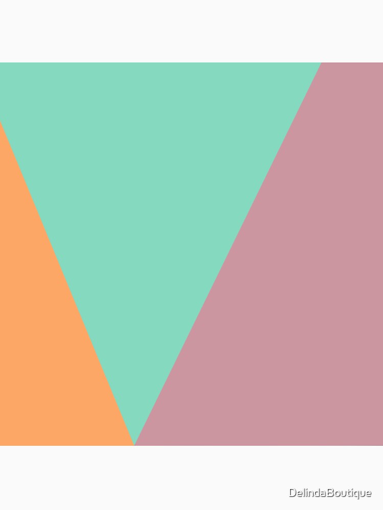 NORDIC Color Blocks Green Pink Orange by Delinda Graphic Studio