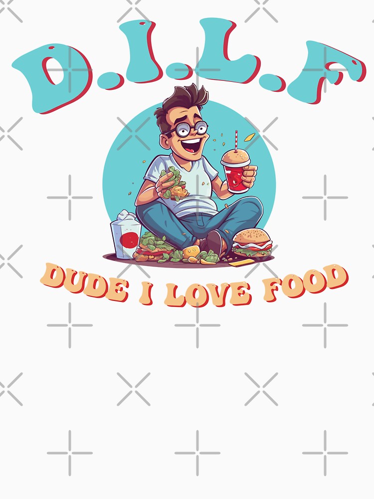 Dude I love Food (D.I.L.F) by UrbanChillz Unisex , , , Long Sleeve Tee