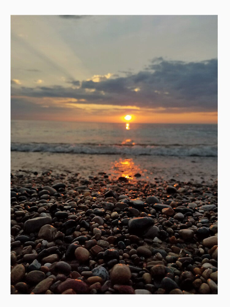 Rocks-with-the-Sunset-Premium by TyroneOMiller1 Unisex , , , Long Sleeve Tee
