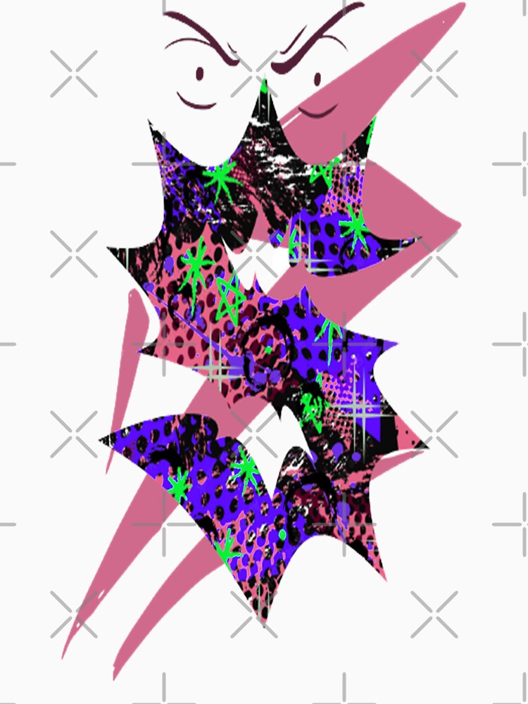 Angry Eyes Psychedelic Graphic design 2, Abstraction, bold colorful abstract playful design inspired by nature by Adri Barnard