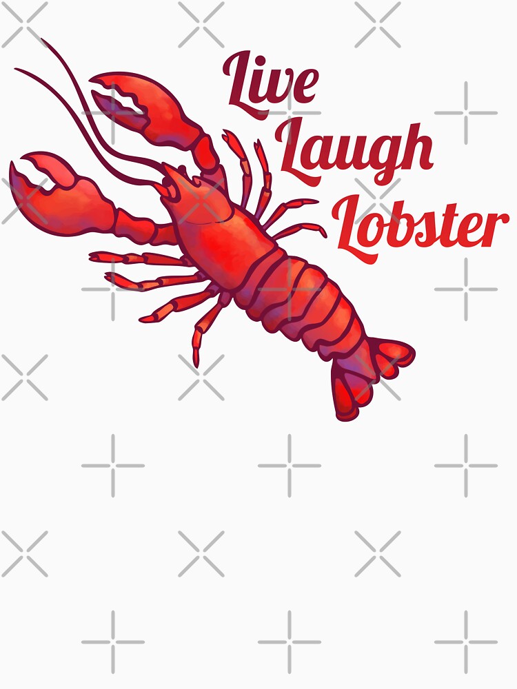 Live Laugh Lobster by E Moss Unisex , , , Long Sleeve Tee