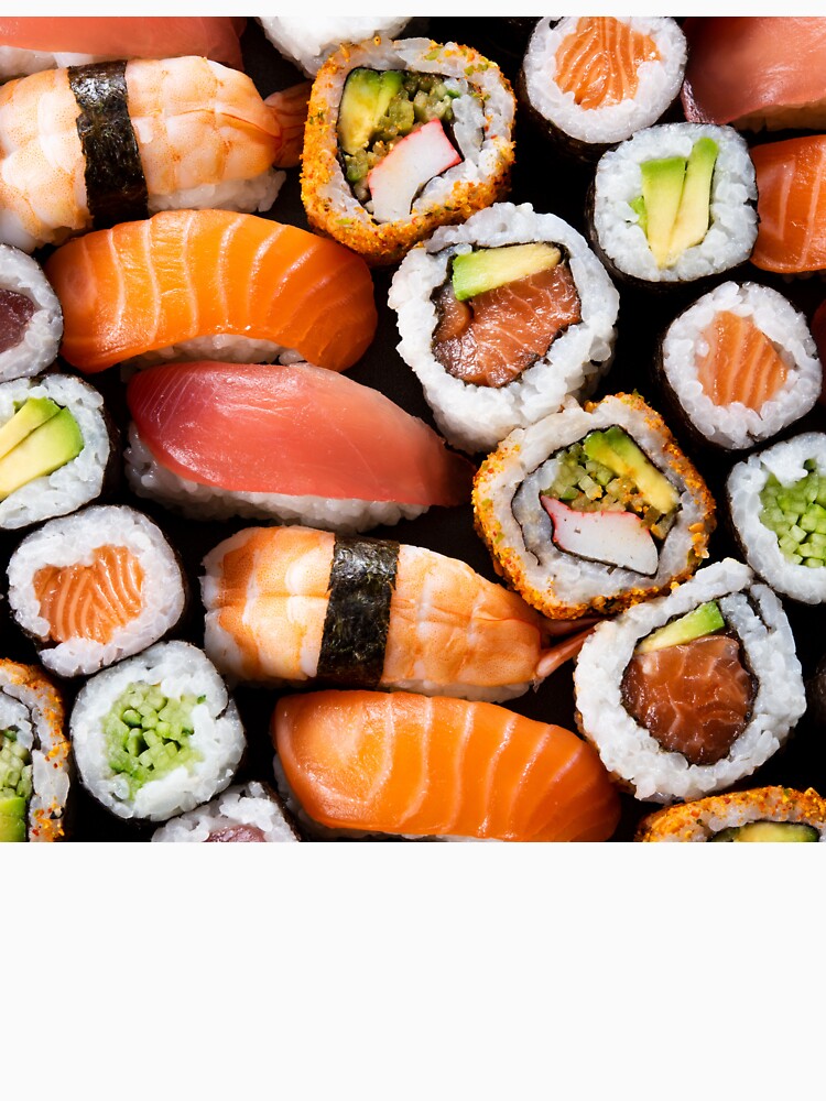 Sushi Close-Up by E6Designs Unisex , , , Long Sleeve Tee