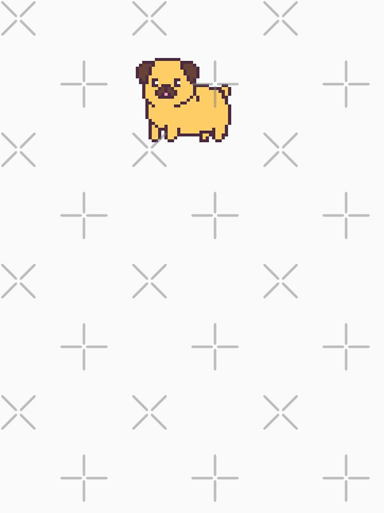 Pixel Art Pug by uxcomshop Unisex , , , Long Sleeve Tee