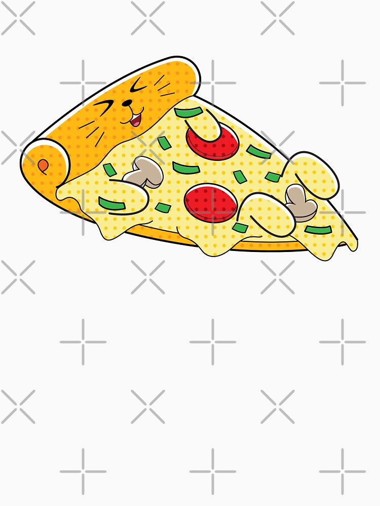 Yummy Kawaii Cat Pizza by PosterpartyCo Unisex , , , Long Sleeve Tee