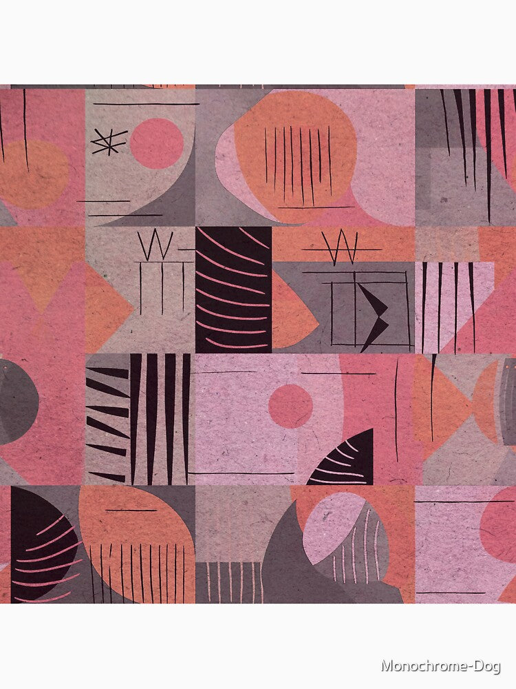 Mid-century Modern Coral, Pink and Black by Monochrome-Dog
