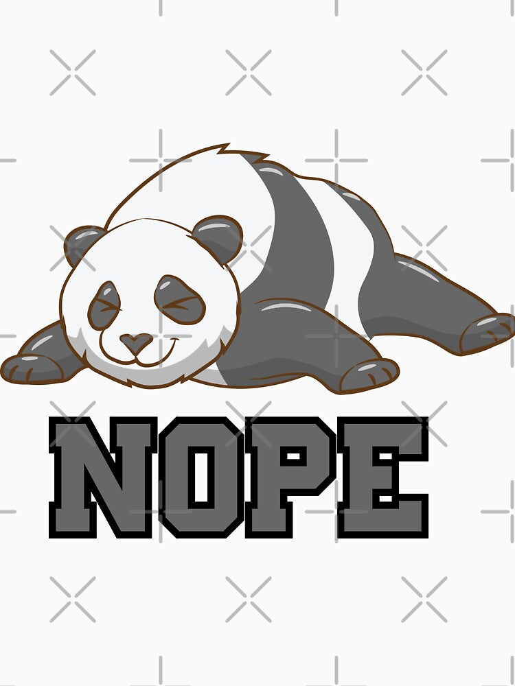 Nope | Lazy Panda by CadDesignerr Unisex , , , Long Sleeve Tee