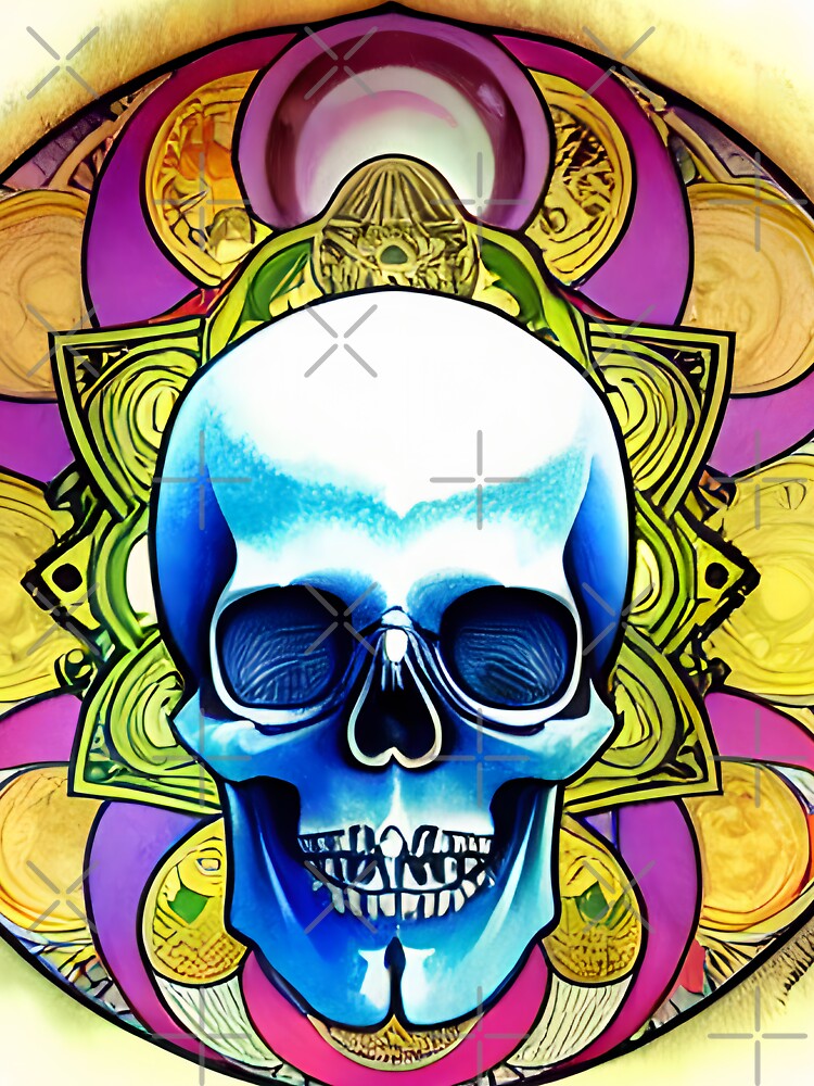 Psychedelic Skull by skillunused