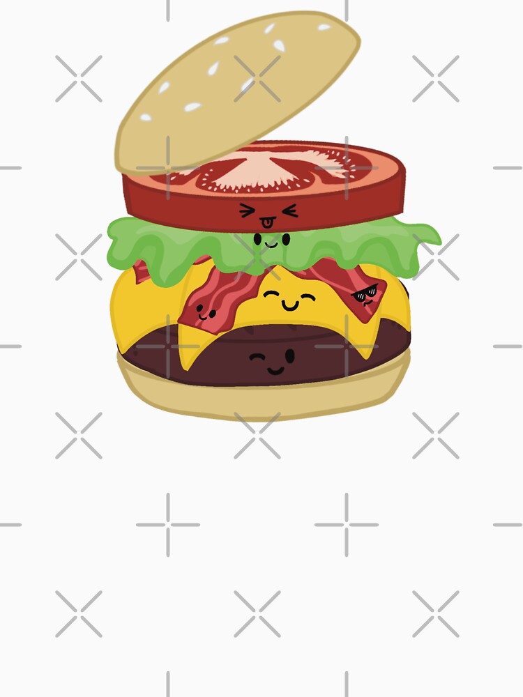 Burger Friends Together by Toadison Unisex , , , Long Sleeve Tee