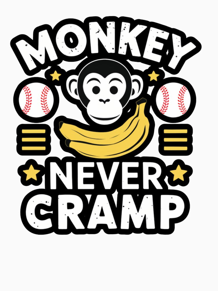 Monkey Never Cramp - Funny Quote Bananas by Almanzalbert Unisex , , , Long Sleeve Tee