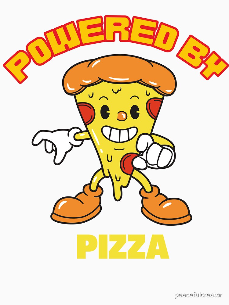 Powered By Pizza by peacefulcreator Unisex , , , Long Sleeve Tee
