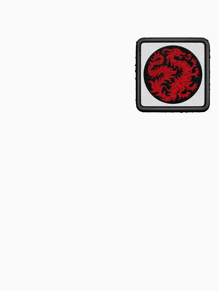 red dragon army flag - embroidery patch by hayrpictures Unisex , , , Long Sleeve Tee