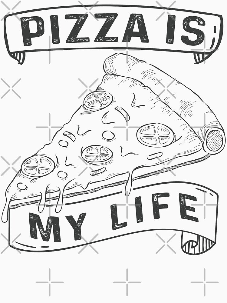 Pizza Is My Life - Pizza Lovers by bdmart33 Unisex , , , Long Sleeve Tee