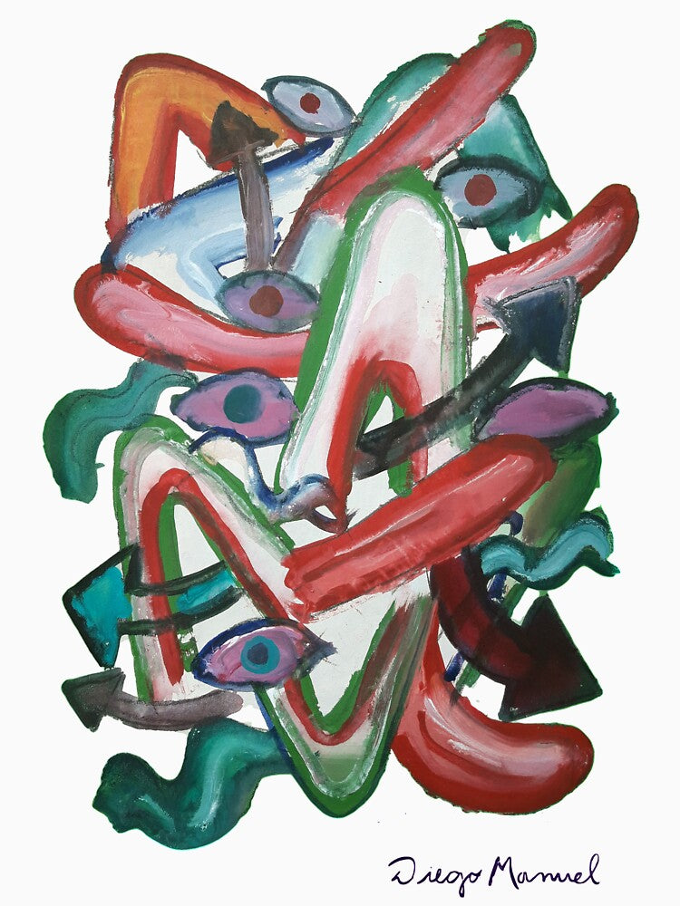Shapes, arrows, eyes and tongues 2 by Diego Manuel Rodriguez