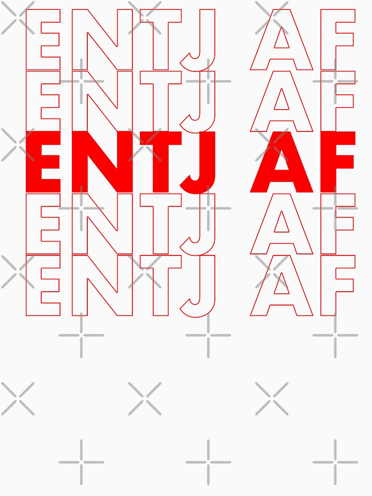 ENTJ AF Red Personality MBTI Funny Shirt by FanaticTee Unisex , , , Long Sleeve Tee