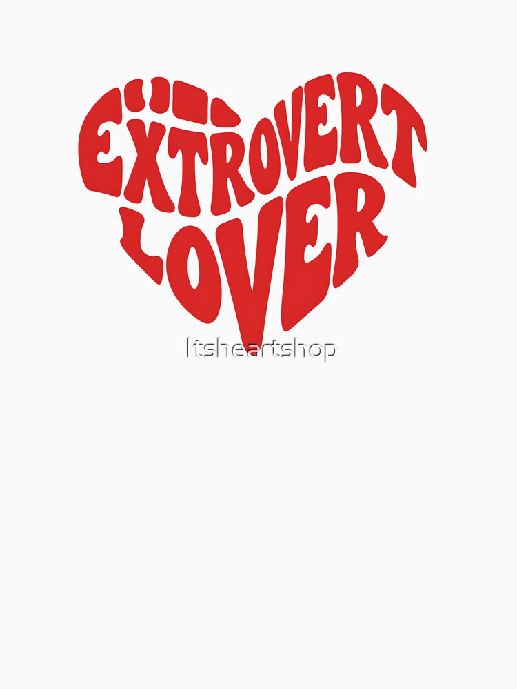 Retro Extrovert Lover by Itsheartshop Unisex , , , Long Sleeve Tee
