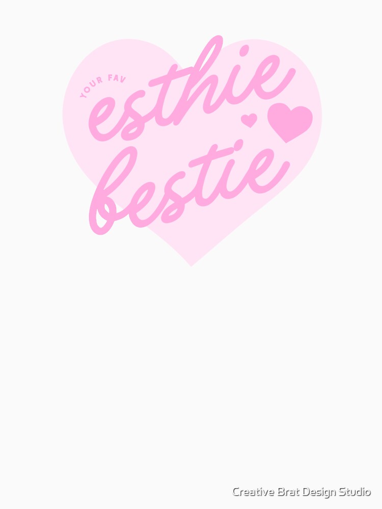 Esthie Bestie Pink Aesthetic Esthetician Quote by Creative Brat Design Studio Unisex , , , Long Sleeve Tee