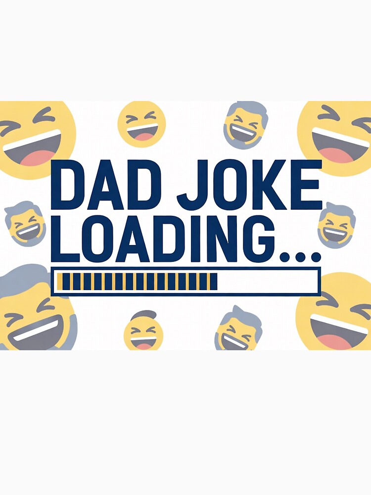 Dad Joke Loading Funny Emoji Graphic by IntelliMindDesigns Unisex , , , Long Sleeve Tee