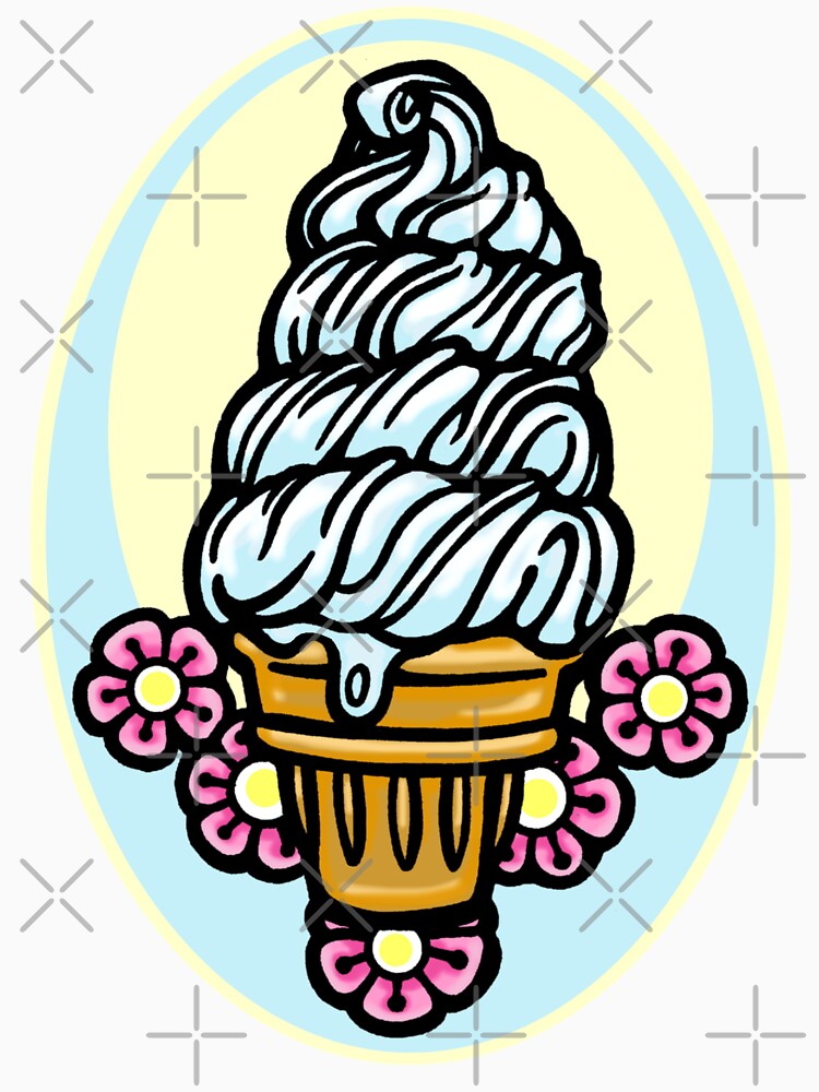 Soft Ice Cream Cone by sandpiperstudio Unisex , , , Long Sleeve Tee