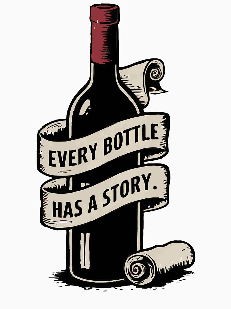Every Bottle Has A Story by WineandWear Unisex , , , Long Sleeve Tee