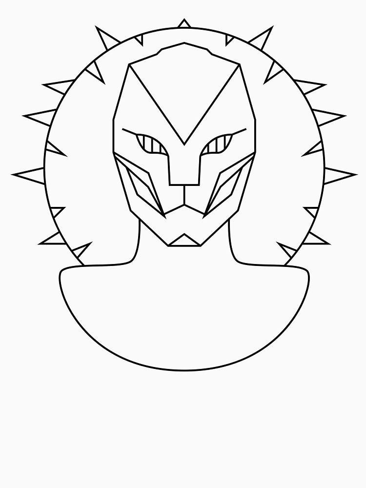 Geometric feline with spiked halo by estebansequeira