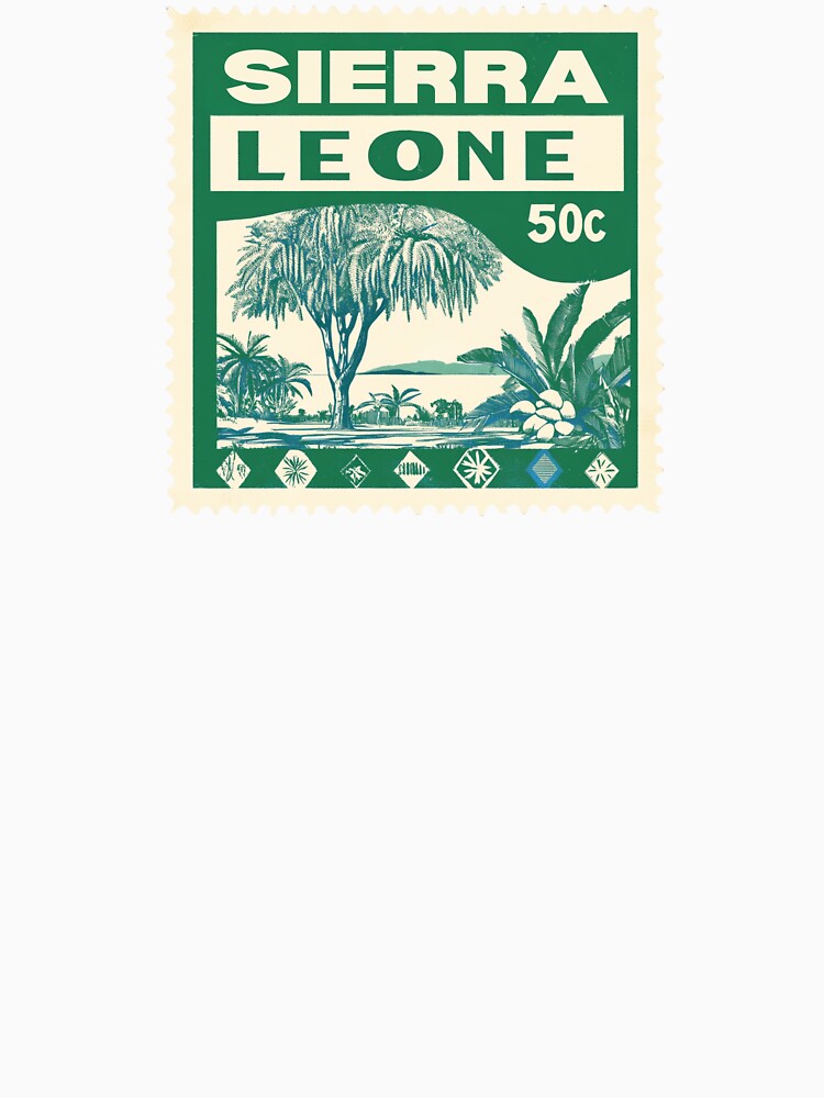 Sierra Leone Vintage Postage Stamp - Cotton Tree by tiigerdad Unisex , , , Long Sleeve Tee