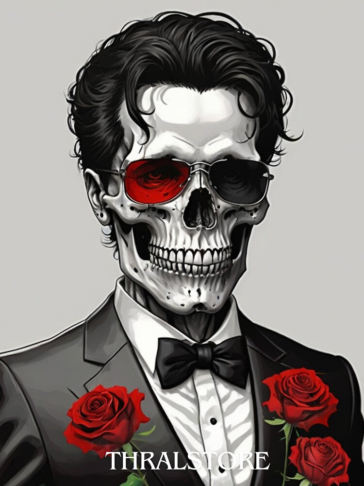 Stylish Skull by ThralStore Unisex , , , Long Sleeve Tee