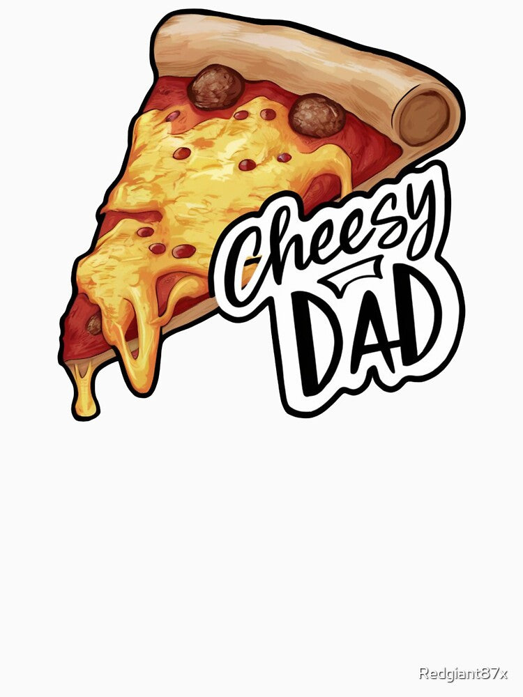 Cheesy Dad Joke Slice of Pizza by Redgiant87x Unisex , , , Long Sleeve Tee