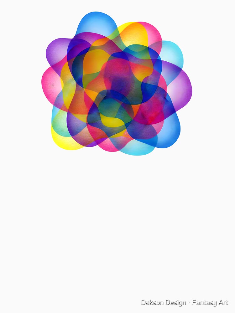 Colorful Overlapping Circles - Abstract Geometric Color Theory by Dakson Design - Fantasy Art